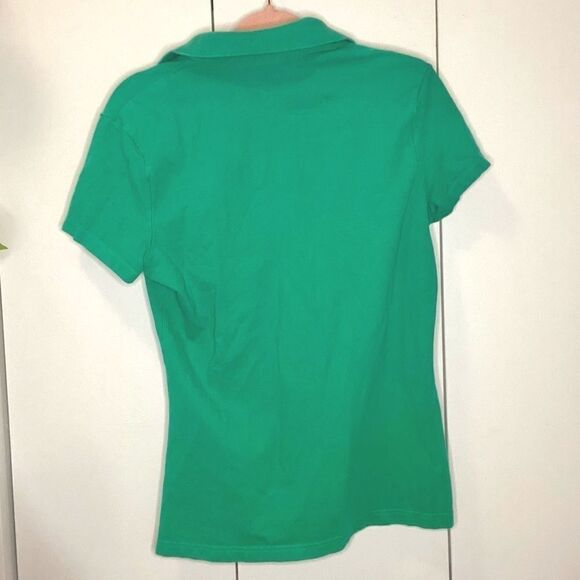 🌷 Tommy Hilfiger🌷 Bright Lime Green Polo Shirt With Yellow Embroidered Logo    - Picture 3 of 5